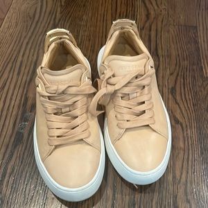 BUSCEMI beige leather sneakers almost new worn once size 35
